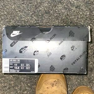 Genuine, original size 11, box only, ,Nike AirMax 270 platinum.
